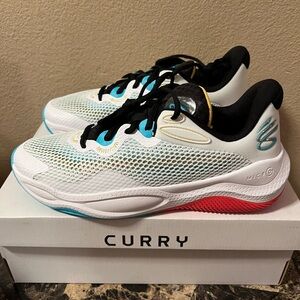 UNDER ARMOUR Men’s Curry Splash 24 Sneakers Size 11 BNIB Black/White/Blue/Red